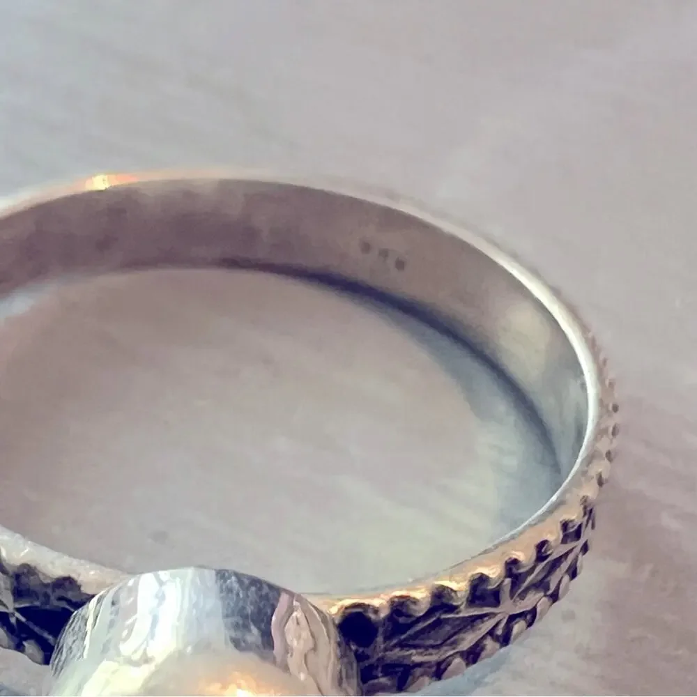 925 Sterling Silver Moonstone Ring Size 8